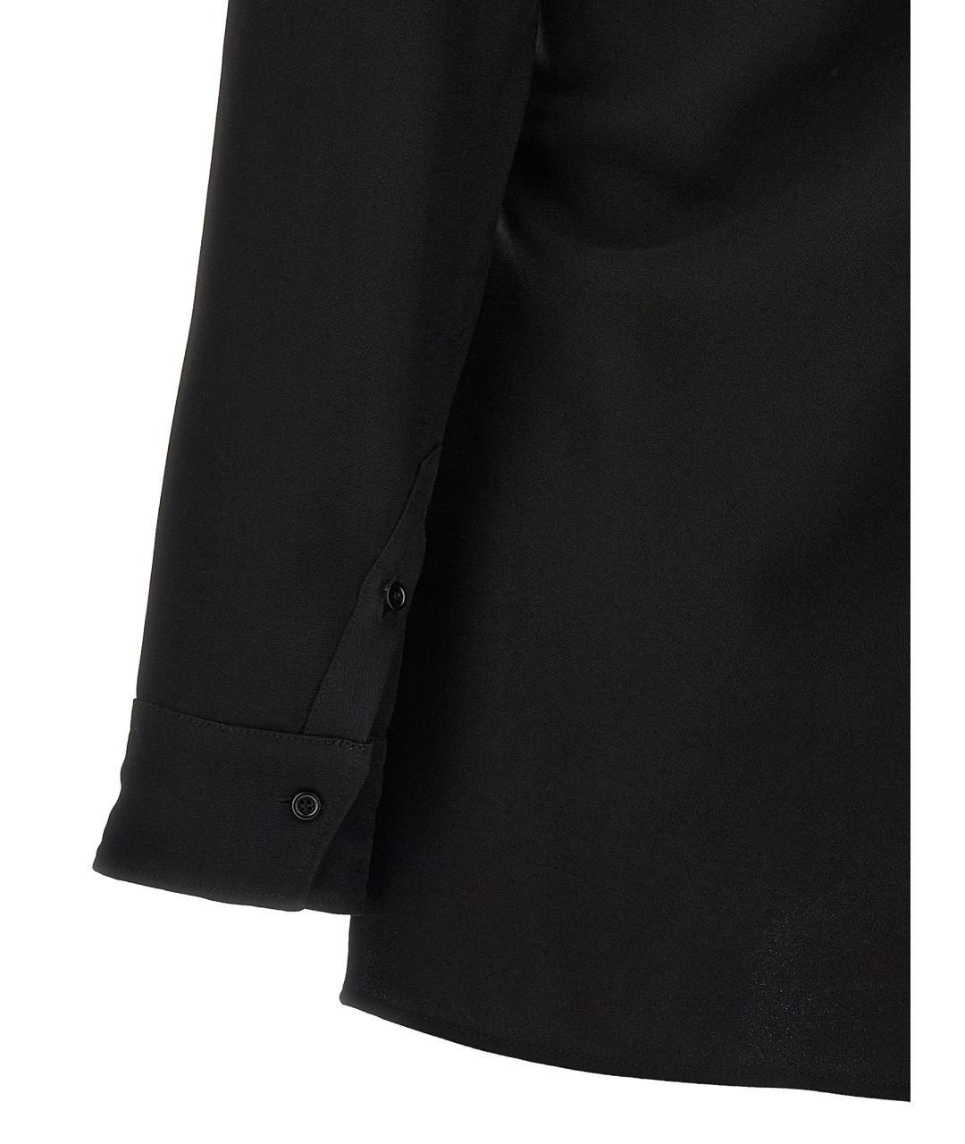 JACQUEMUS Черная вискозная блузы, фото 4