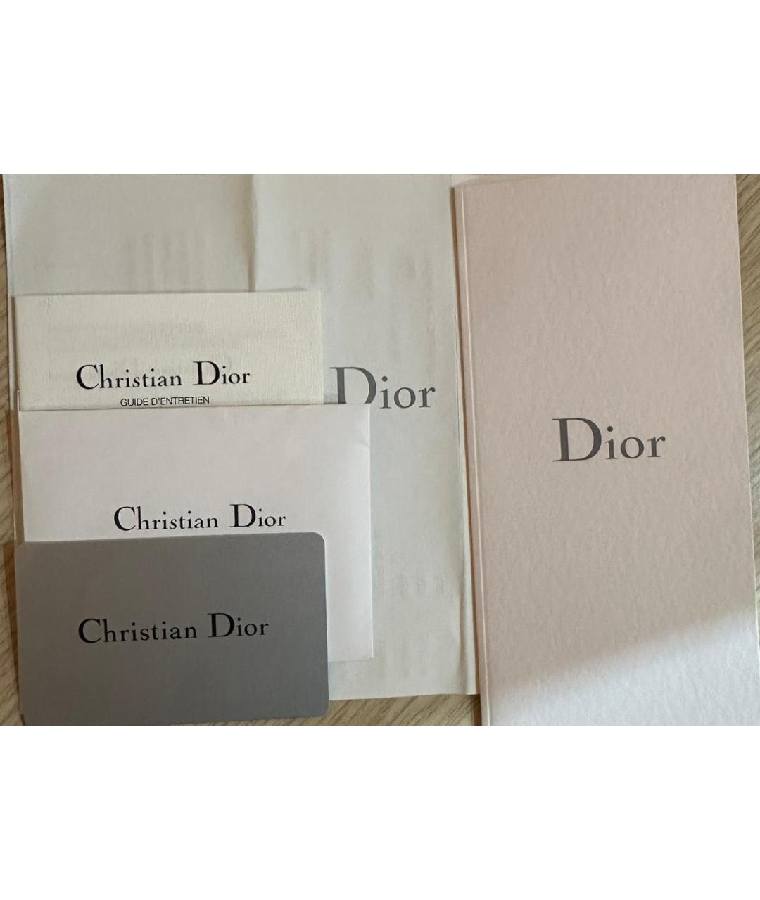 CHRISTIAN DIOR Бежевая кожаная сумка с короткими ручками, фото 6
