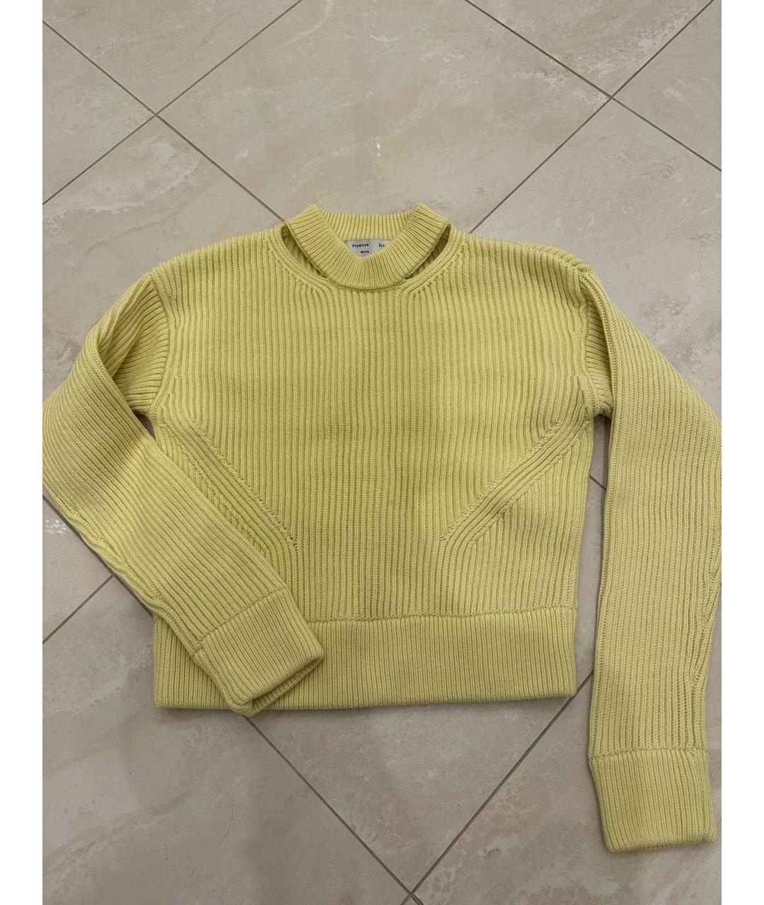 PROENZA SCHOULER Желтый шерстяной джемпер / свитер, фото 2