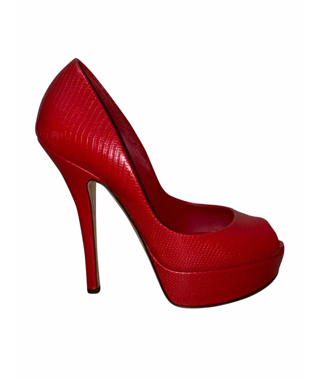DOLCE&GABBANA Красные кожаные туфли, фото 1