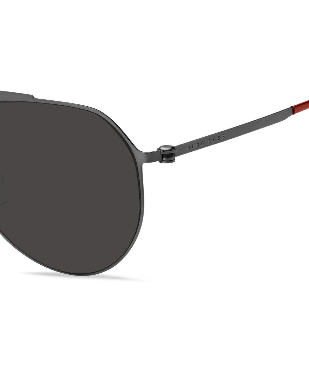 HUGO BOSS Серые металлические солнцезащитные очки, фото 3