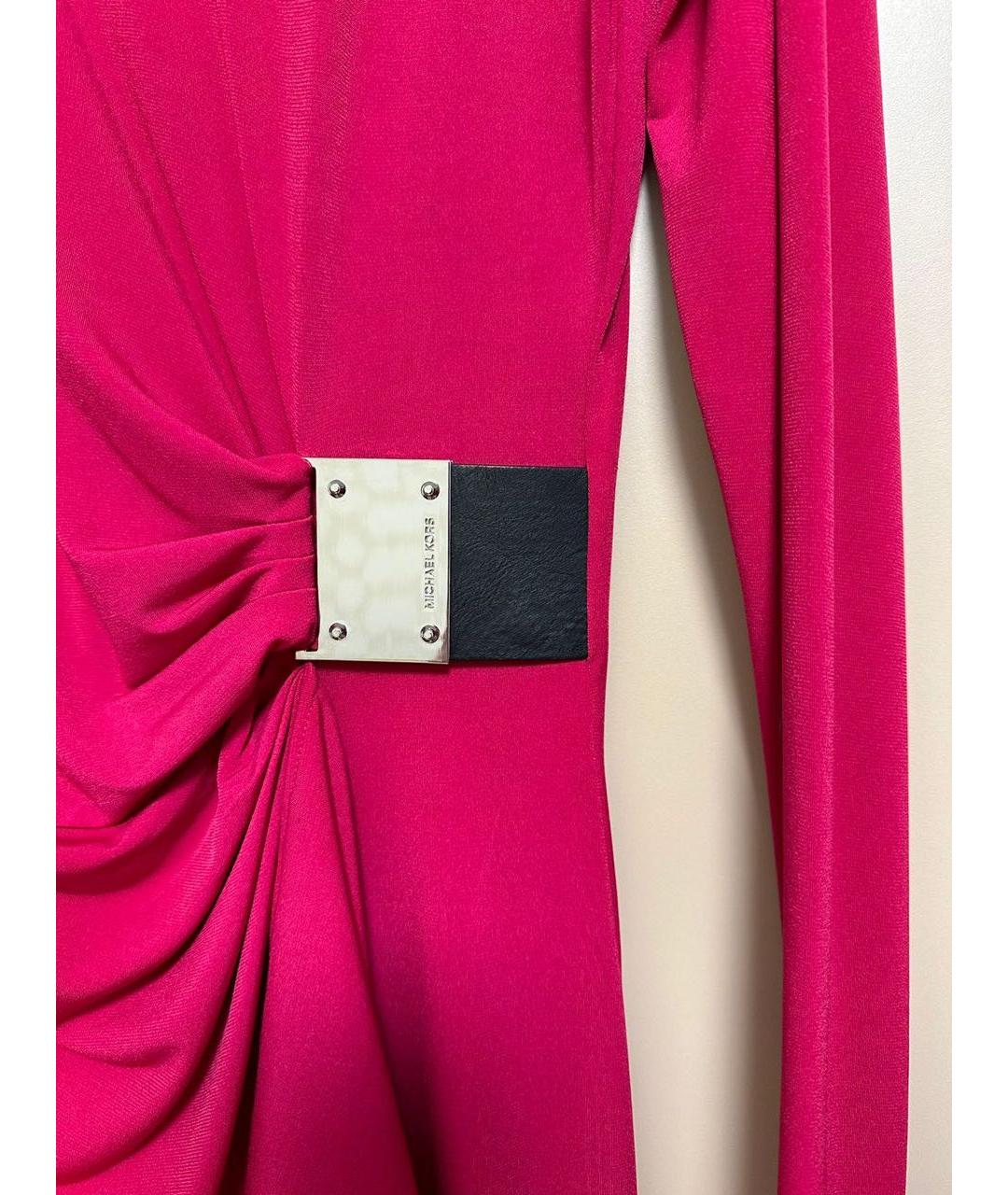 MICHAEL KORS Фуксия синтетическое вечернее платье, фото 2