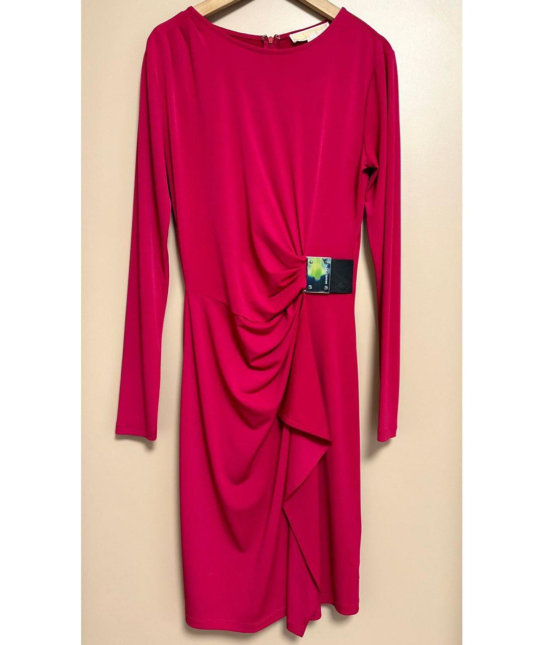 MICHAEL KORS Фуксия синтетическое вечернее платье, фото 4