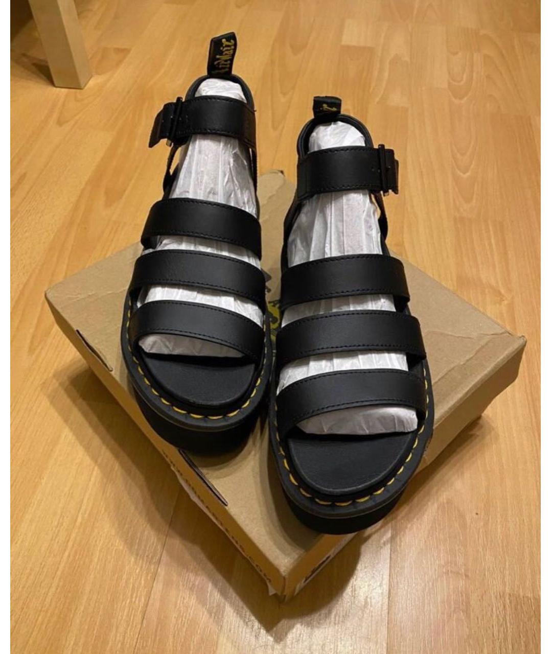 DR. MARTENS Черные кожаные сандалии, фото 3
