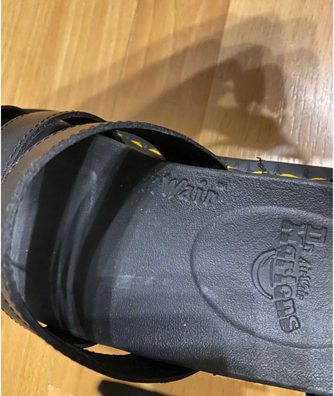 DR. MARTENS Черные кожаные сандалии, фото 5