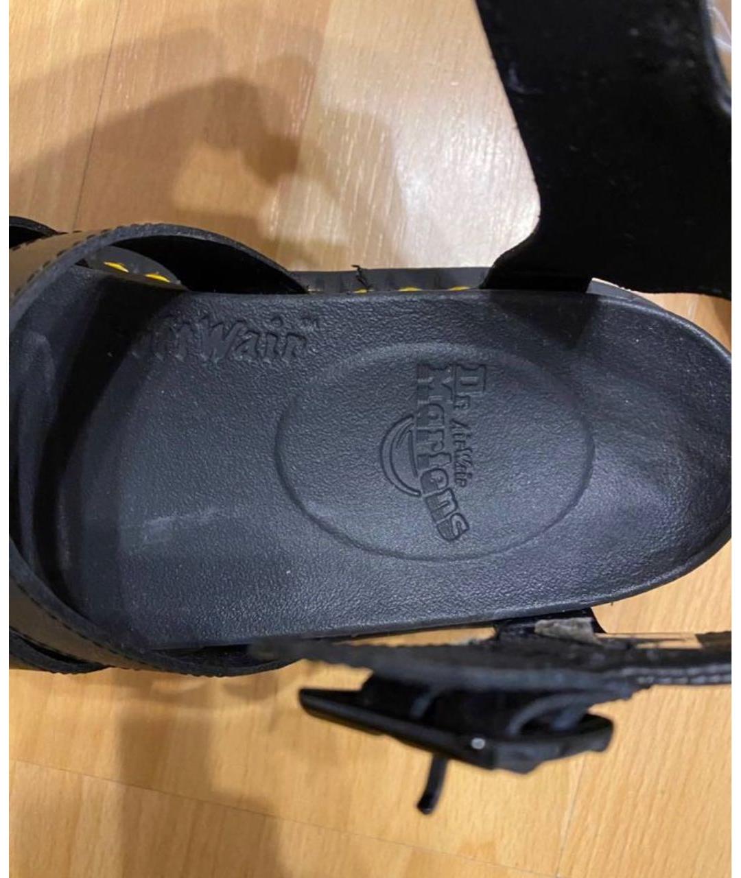 DR. MARTENS Черные кожаные сандалии, фото 4