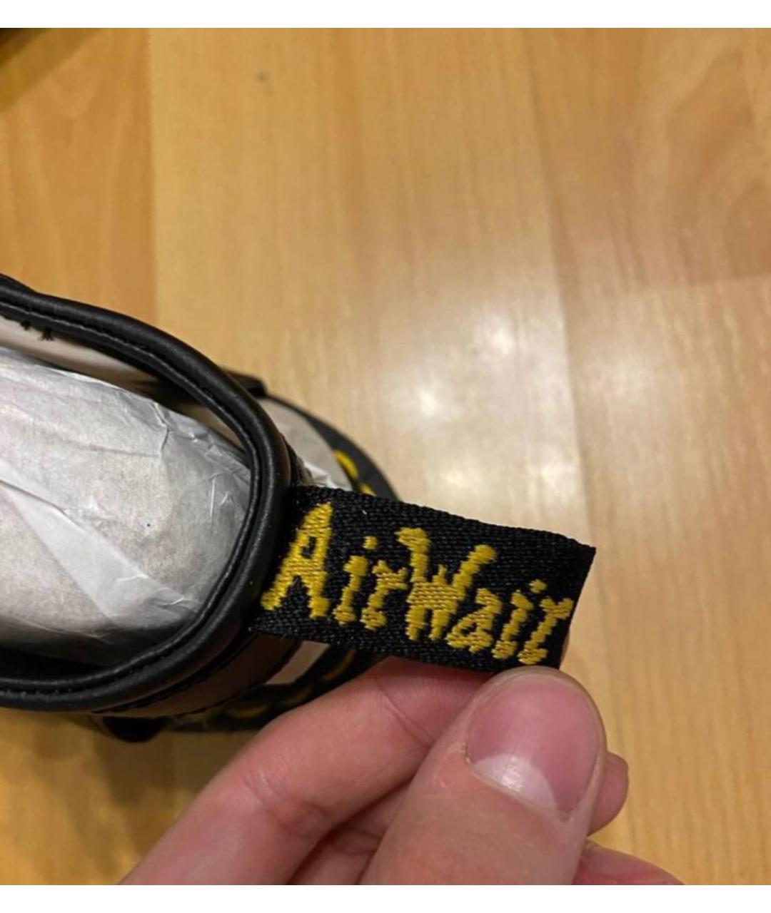 DR. MARTENS Черные кожаные сандалии, фото 7