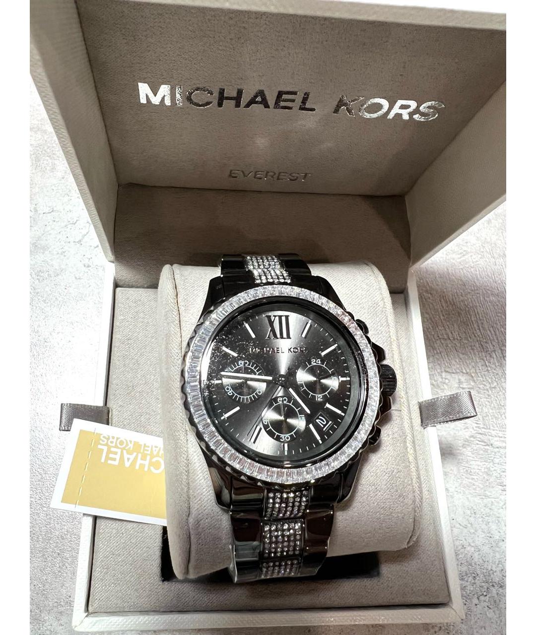 MICHAEL KORS Антрацитовые стальные часы, фото 2