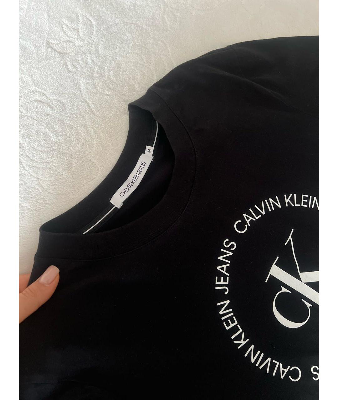 CALVIN KLEIN JEANS Черная хлопковая футболка, фото 3