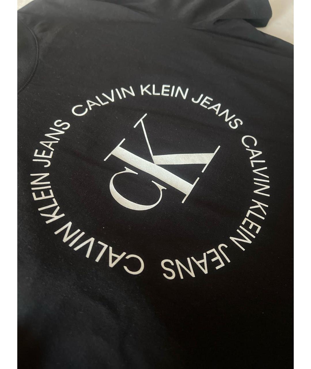 CALVIN KLEIN JEANS Черная хлопковая футболка, фото 4