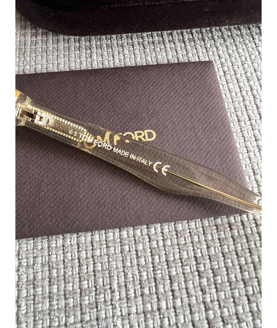 TOM FORD Желтые пластиковые солнцезащитные очки, фото 6