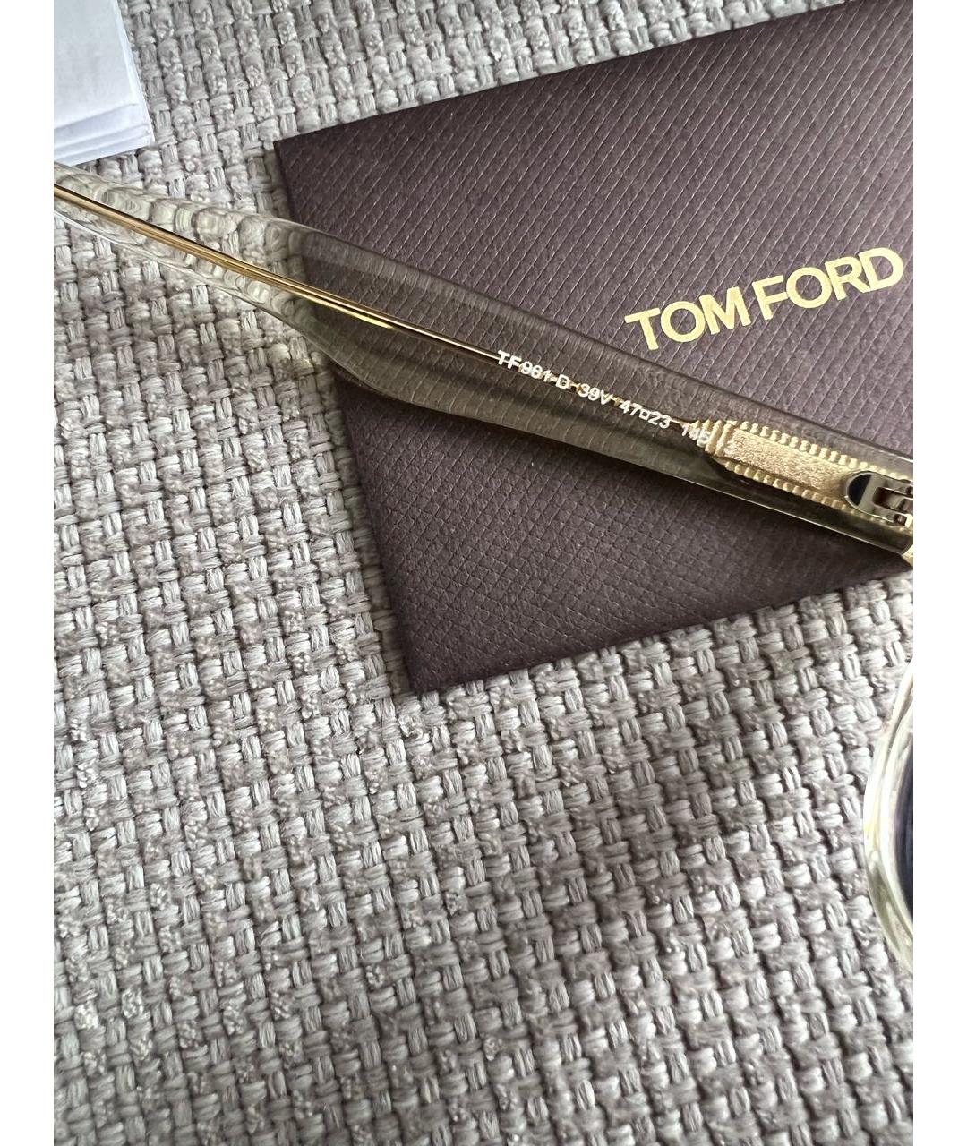 TOM FORD Желтые пластиковые солнцезащитные очки, фото 7