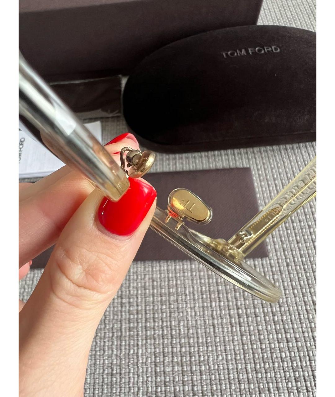 TOM FORD Желтые пластиковые солнцезащитные очки, фото 8