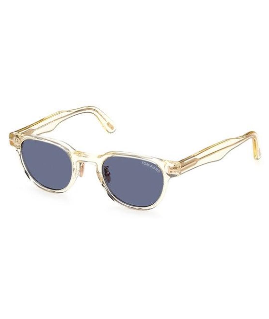 TOM FORD Желтые пластиковые солнцезащитные очки, фото 9