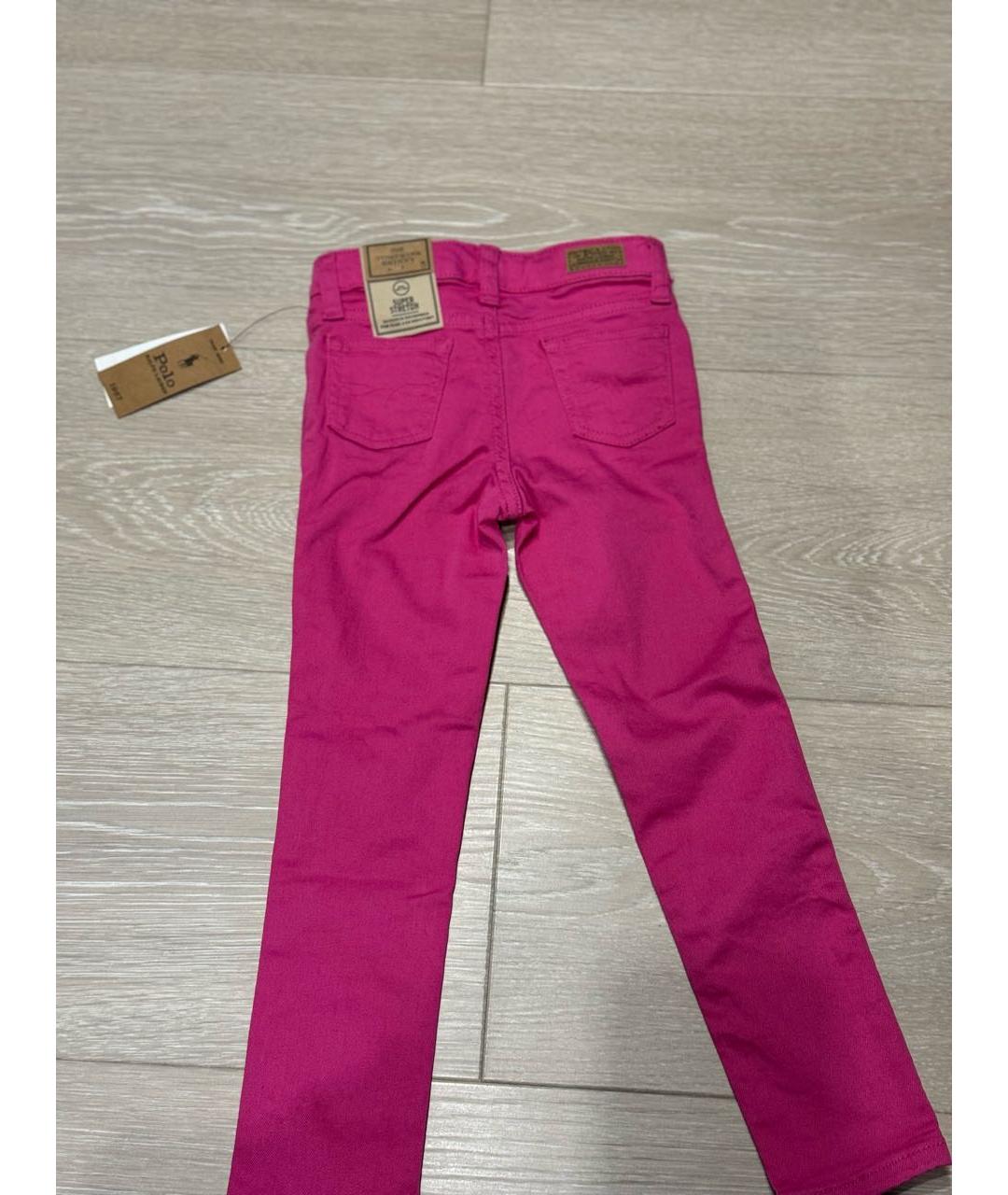 POLO RALPH LAUREN Розовые деним детские джинсы, фото 5