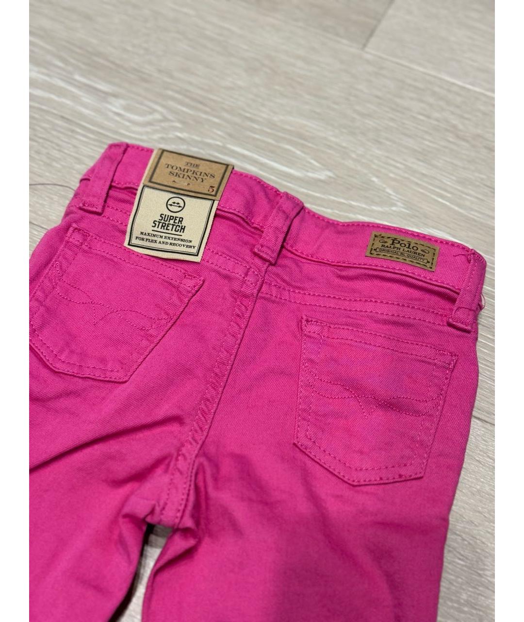 POLO RALPH LAUREN Розовые деним детские джинсы, фото 6