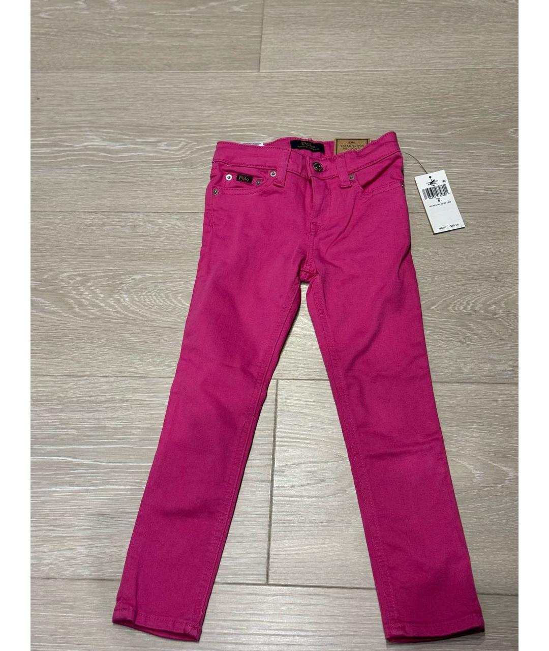 POLO RALPH LAUREN Розовые деним детские джинсы, фото 2