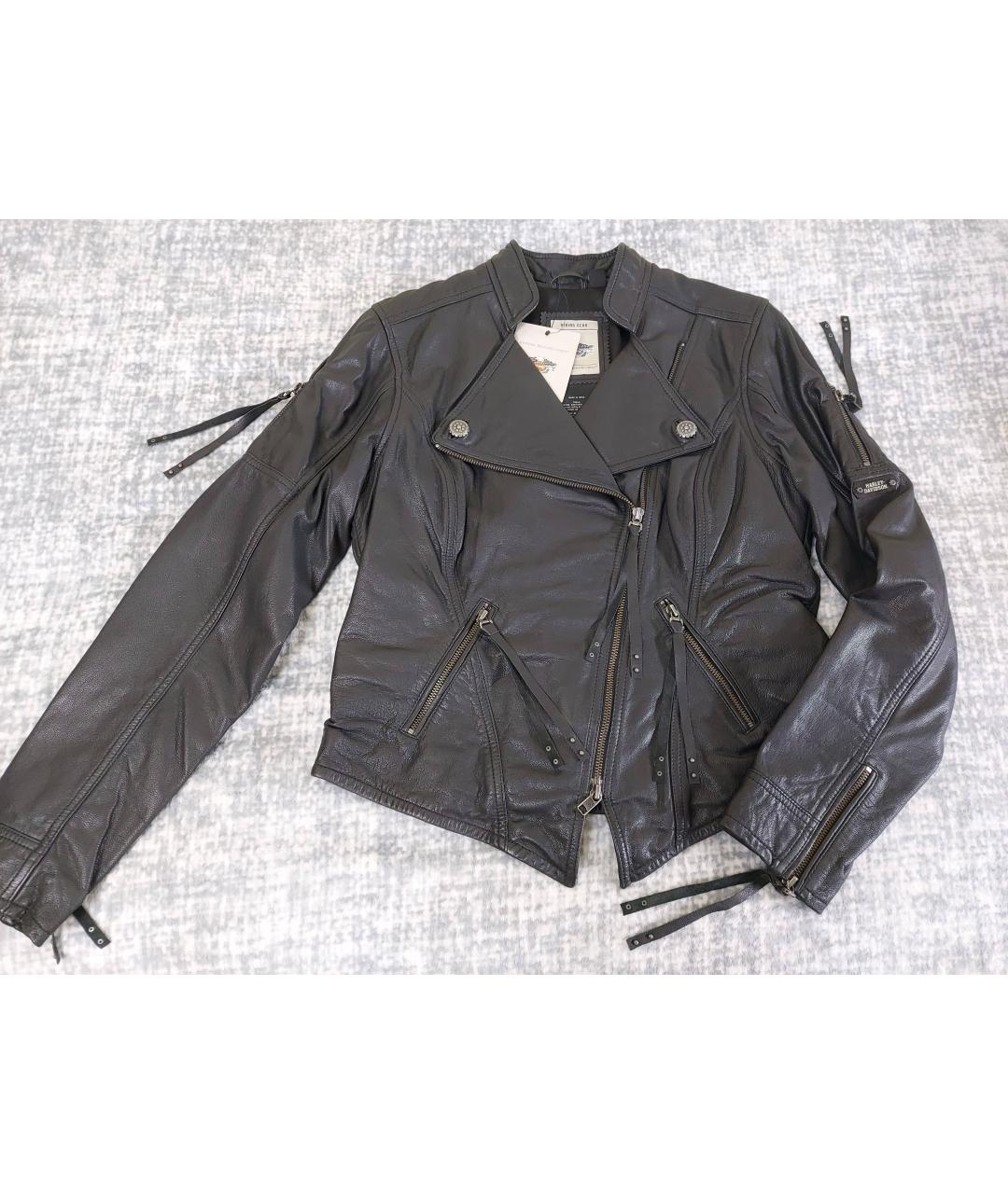 Harley Davidson Черная кожаная куртка, фото 3