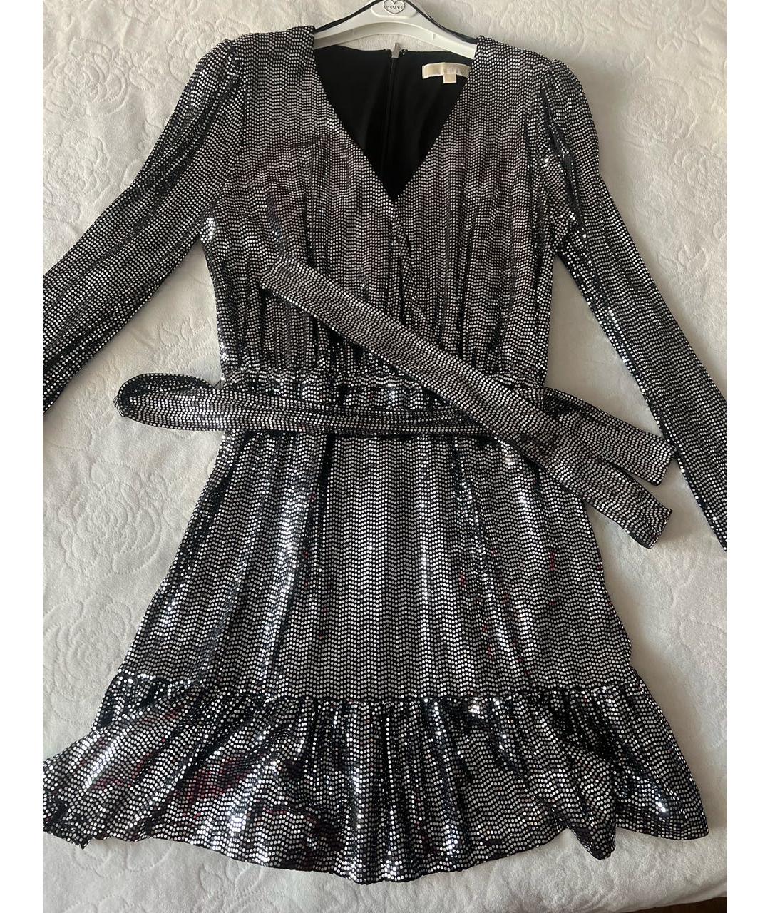 MICHAEL KORS Серебряное полиэстеровое вечернее платье, фото 5