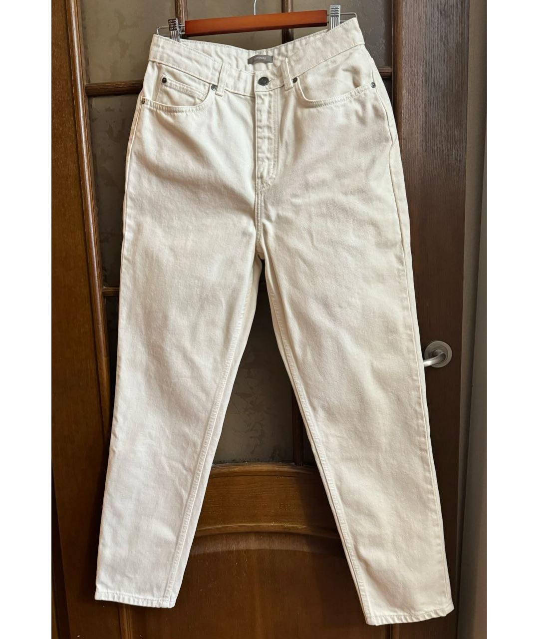 12 STOREEZ Белые хлопковые джинсы слим, фото 7