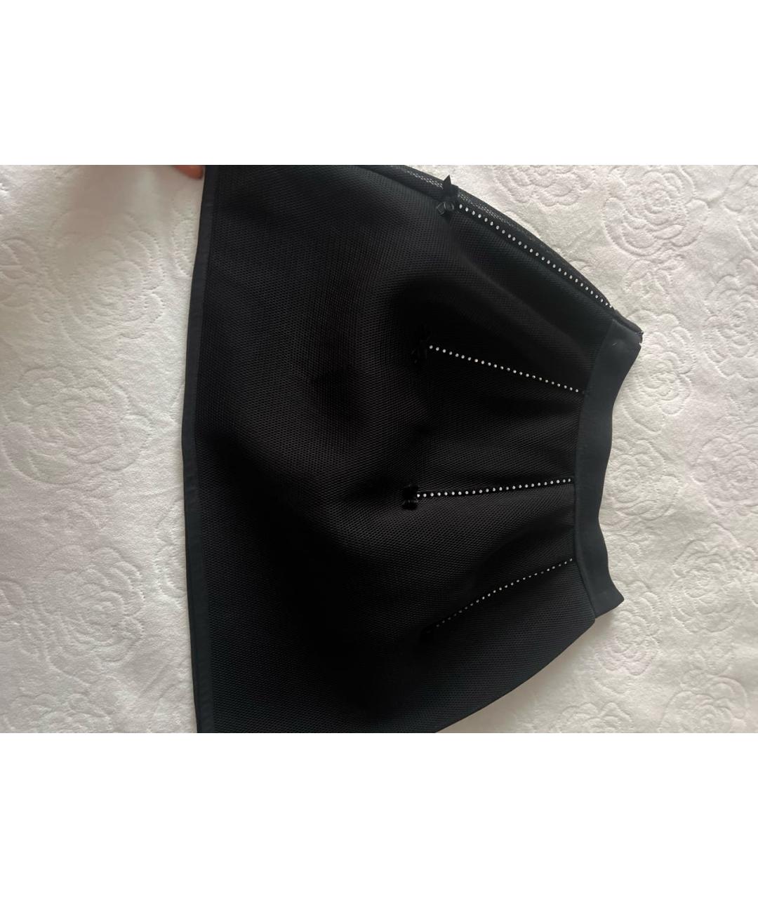 MONNALISA Черная полиэстеровая юбка, фото 2