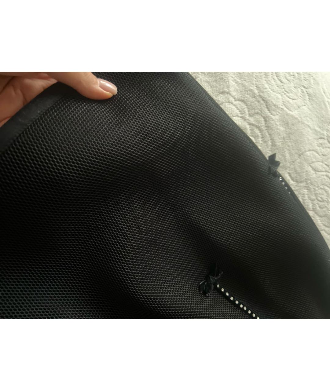 MONNALISA Черная полиэстеровая юбка, фото 4