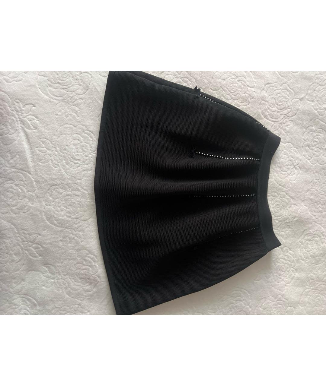 MONNALISA Черная полиэстеровая юбка, фото 6