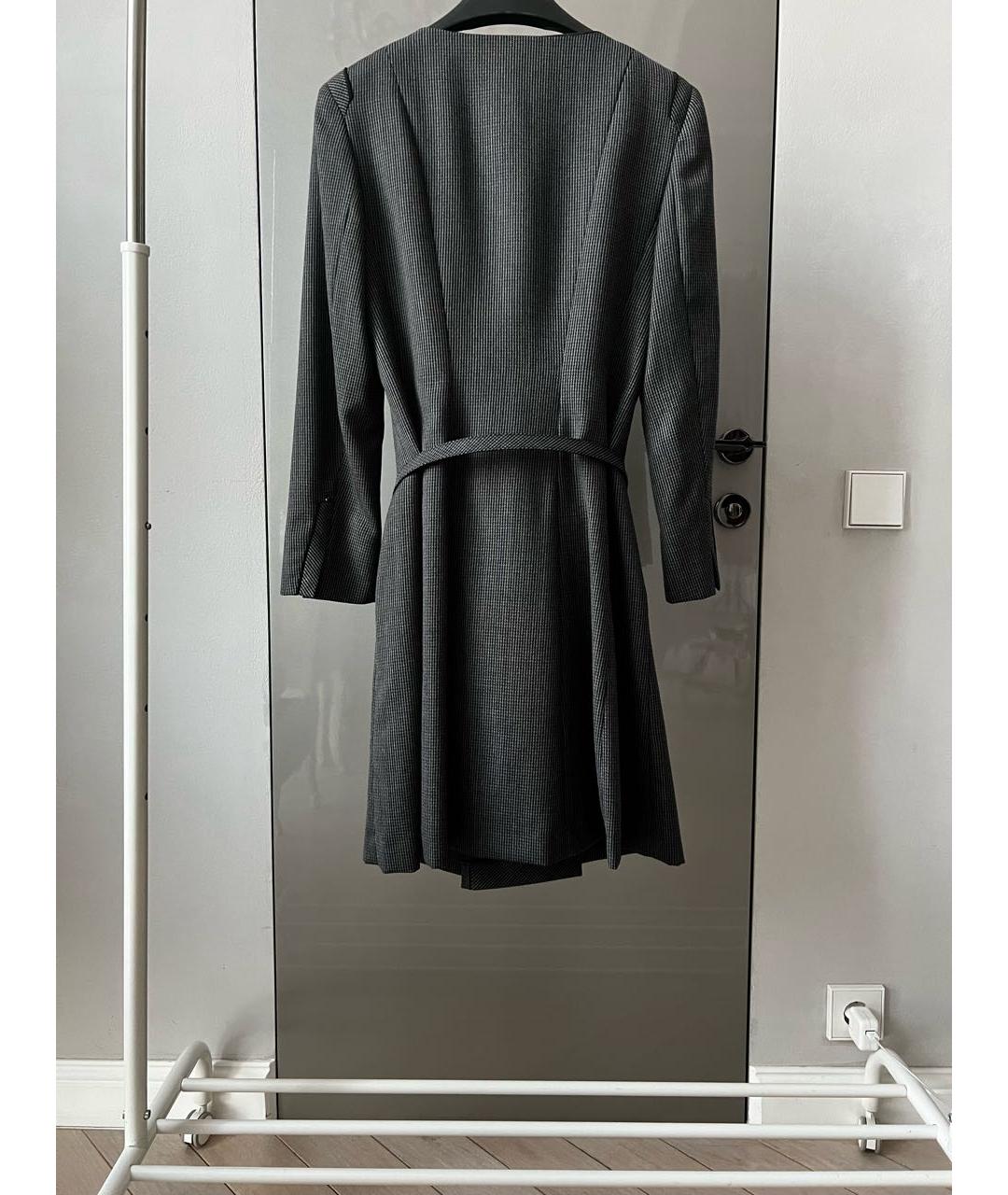 SPORTMAX Серое шерстяное повседневное платье, фото 2