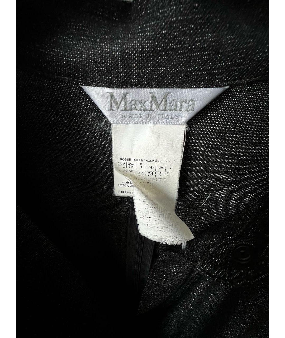MAX MARA Черное шерстяное повседневное платье, фото 5