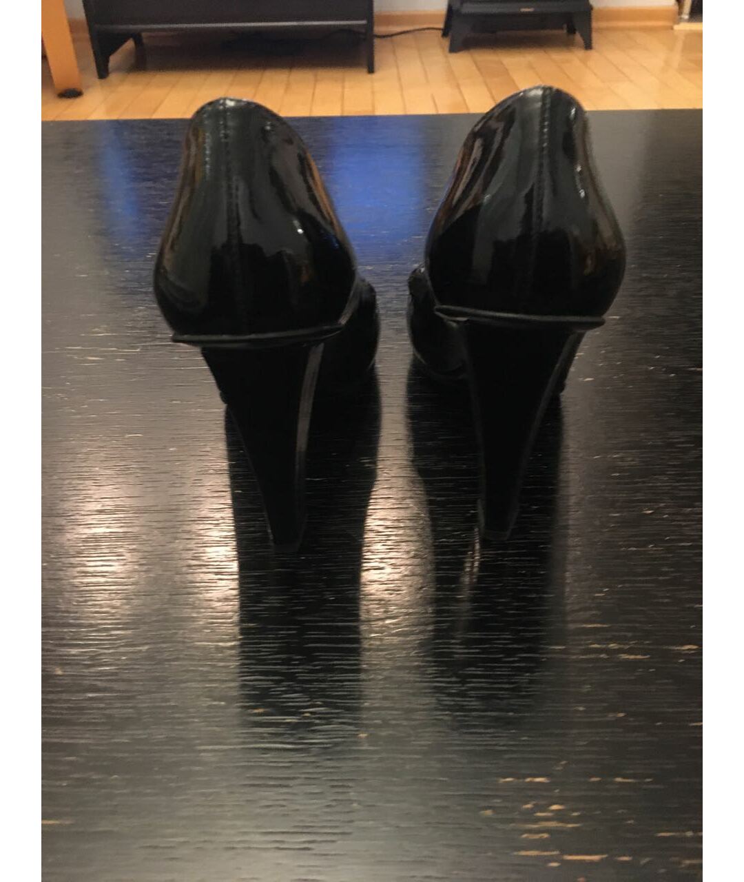 JIMMY CHOO Черные туфли из лакированной кожи, фото 3