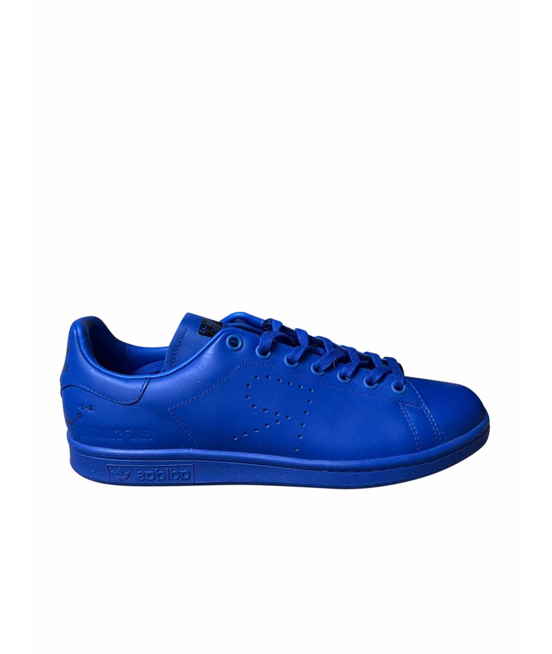 ADIDAS X RAF SIMONS Синие кожаные низкие кроссовки / кеды, фото 1