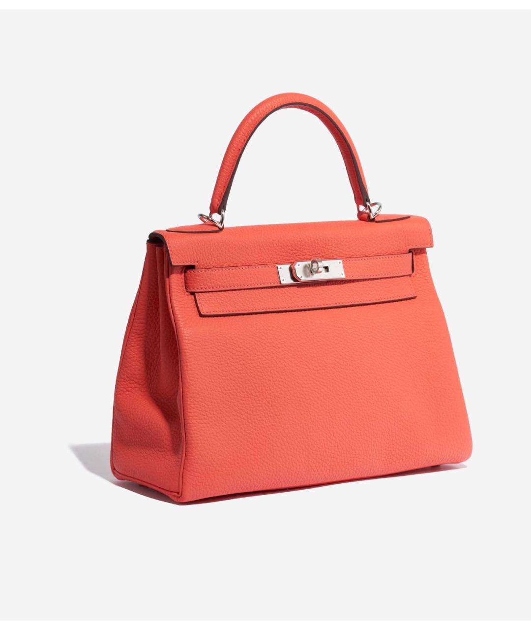 HERMES Красная кожаная сумка с короткими ручками, фото 2