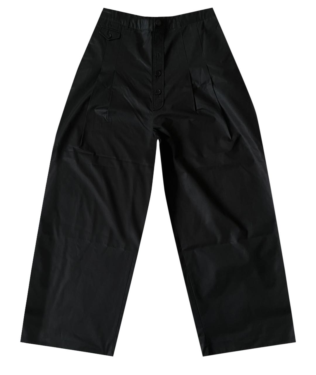 RAF SIMONS Черные хлопковые повседневные брюки, фото 1