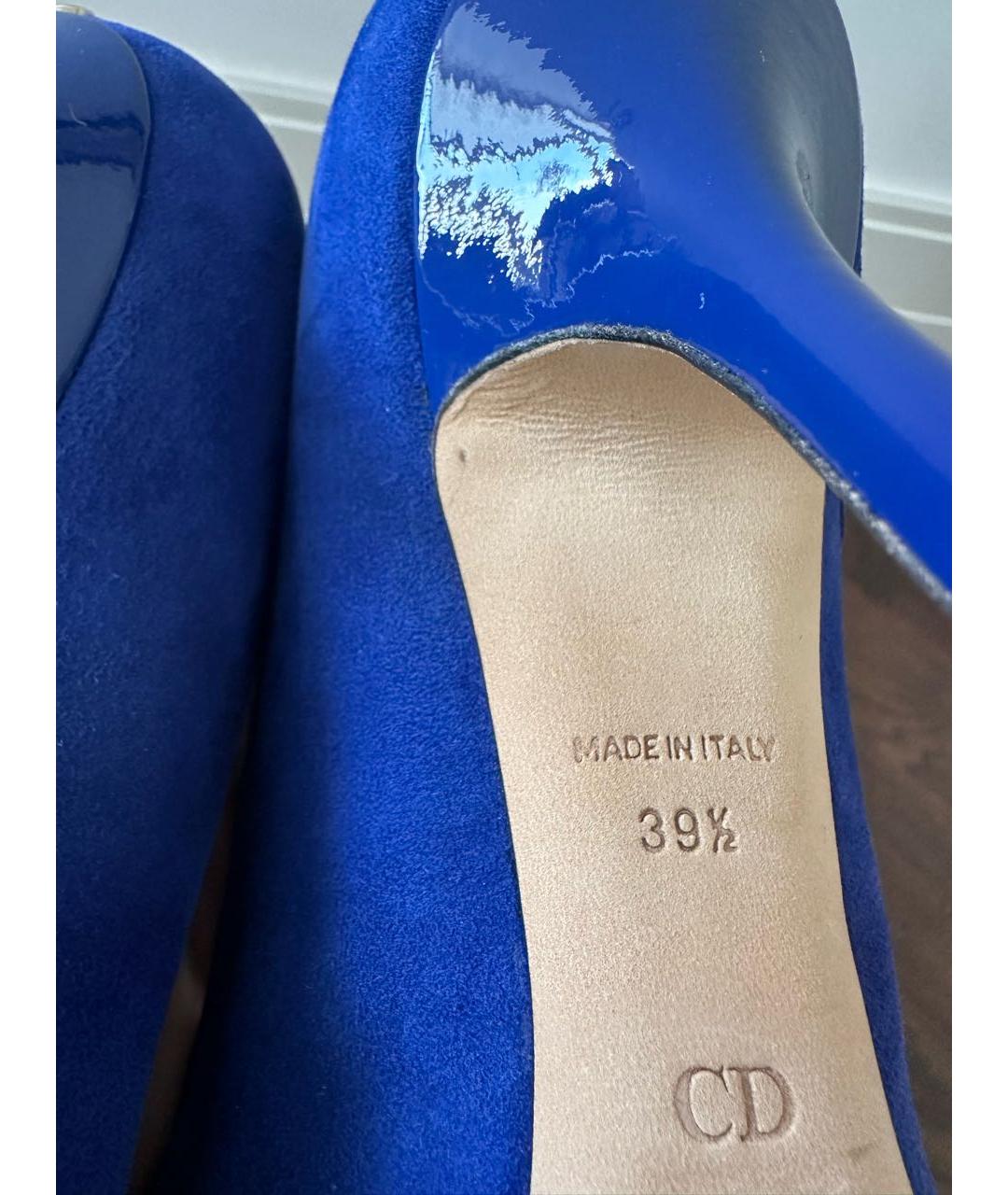 CHRISTIAN DIOR PRE-OWNED Синие кожаные туфли, фото 7