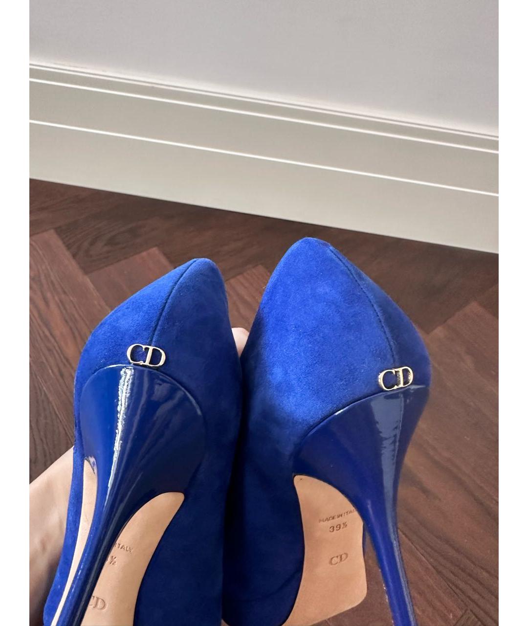 CHRISTIAN DIOR PRE-OWNED Синие кожаные туфли, фото 8