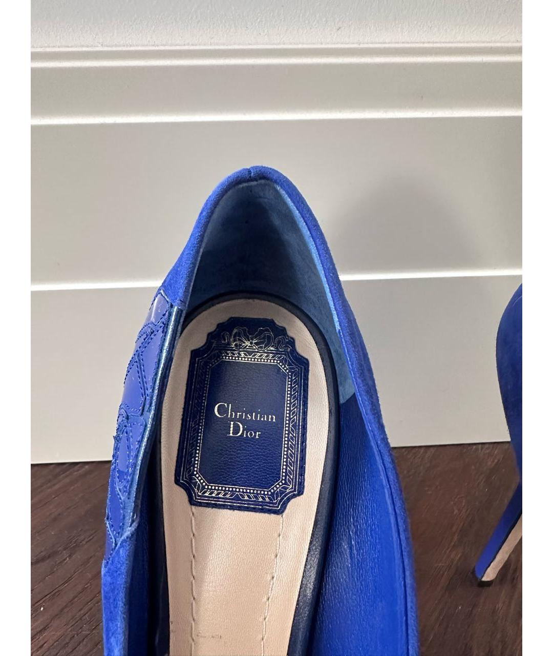 CHRISTIAN DIOR PRE-OWNED Синие кожаные туфли, фото 5