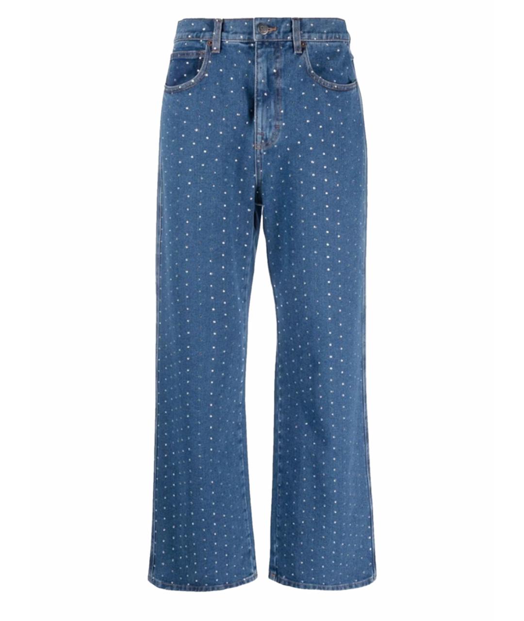GIUSEPPE DI MORABITO Синие хлопковые прямые джинсы, фото 1