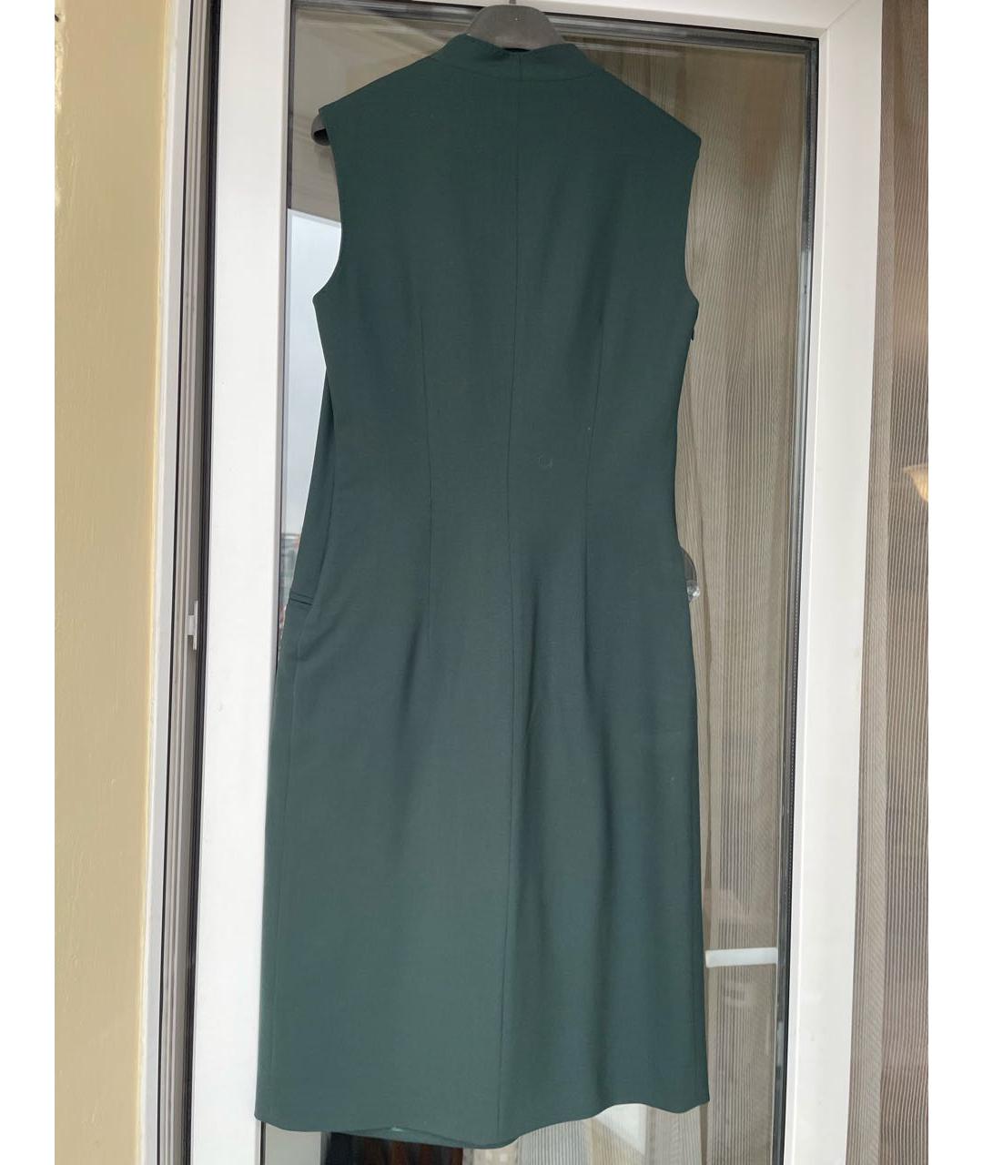 MAISON MARGIELA Зеленые шерстяное повседневное платье, фото 2
