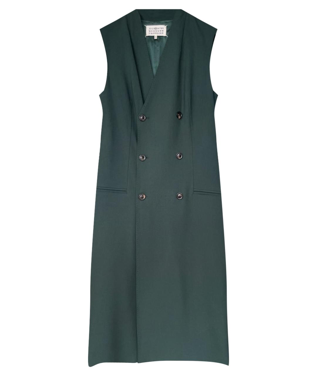 MAISON MARGIELA Зеленые шерстяное повседневное платье, фото 1