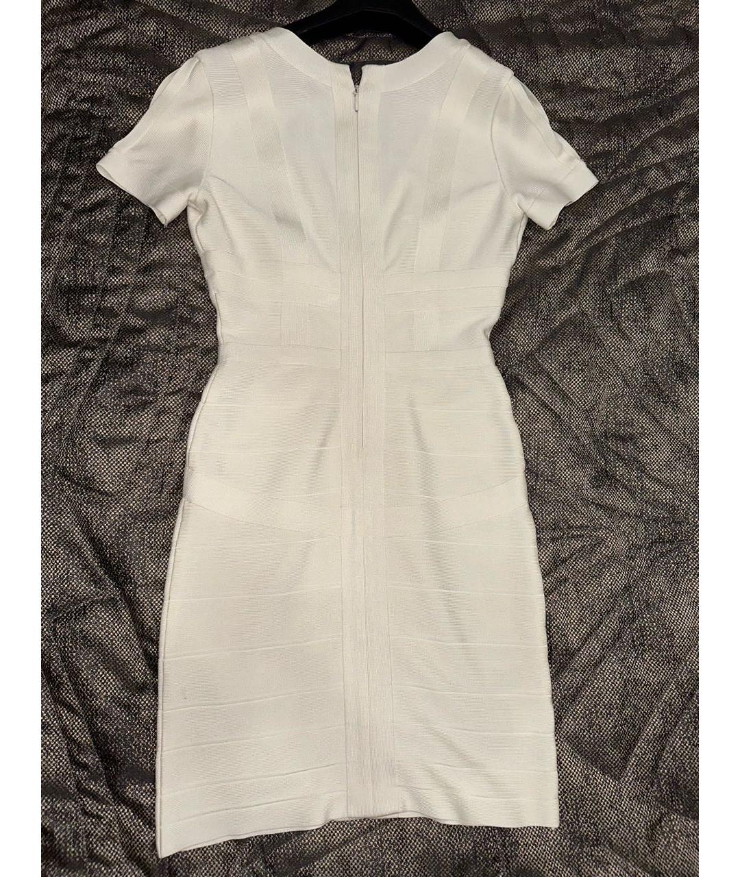 HERVE LEGER Белое коктейльное платье, фото 2