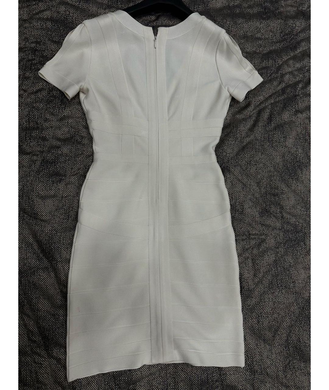 HERVE LEGER Белое коктейльное платье, фото 4