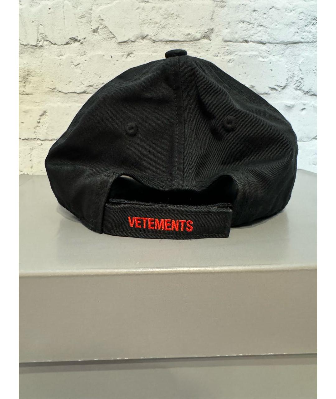 VETEMENTS Черная хлопковая кепка/бейсболка, фото 2