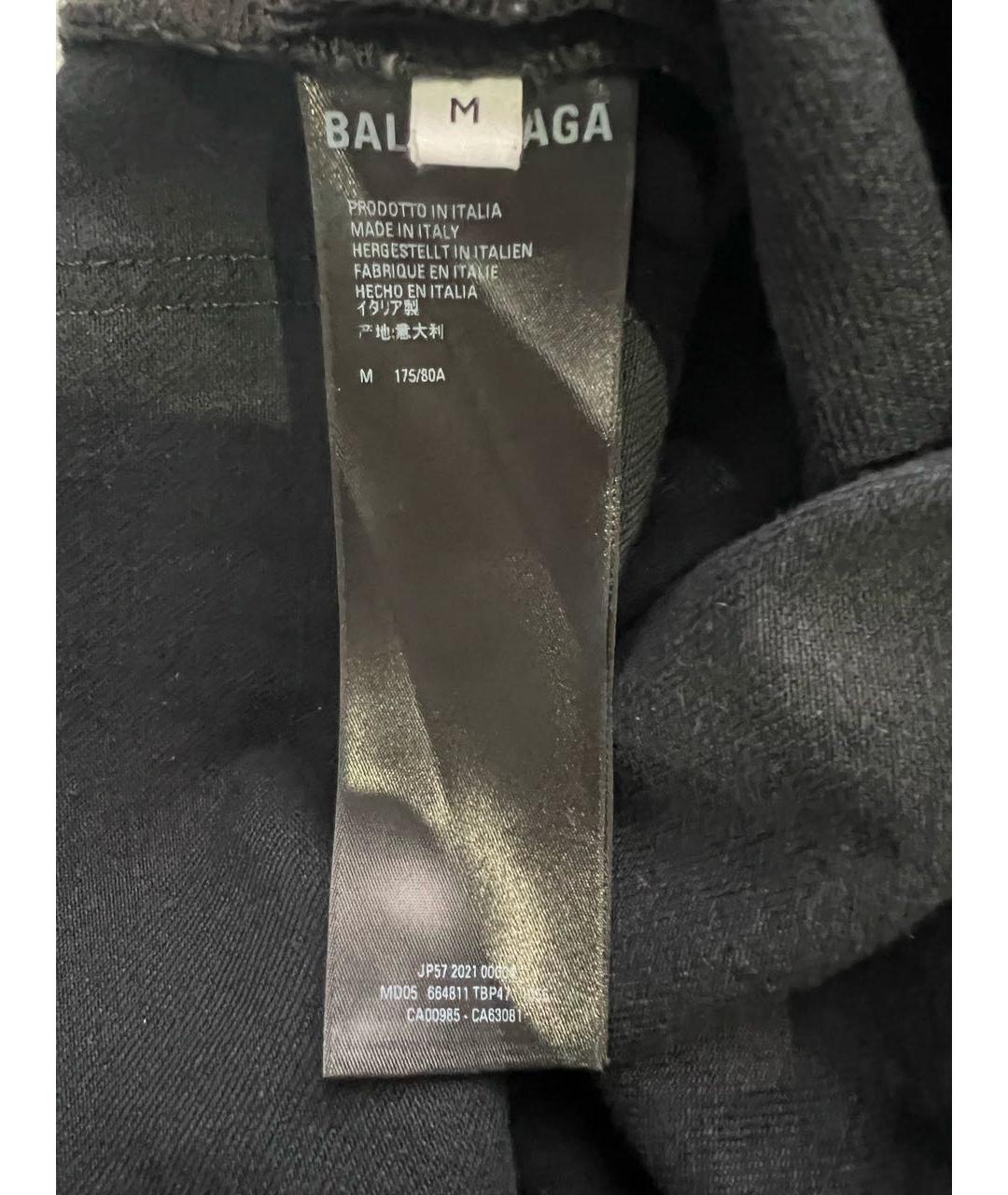 BALENCIAGA Черные хлопко-полиэстеровые прямые джинсы, фото 6