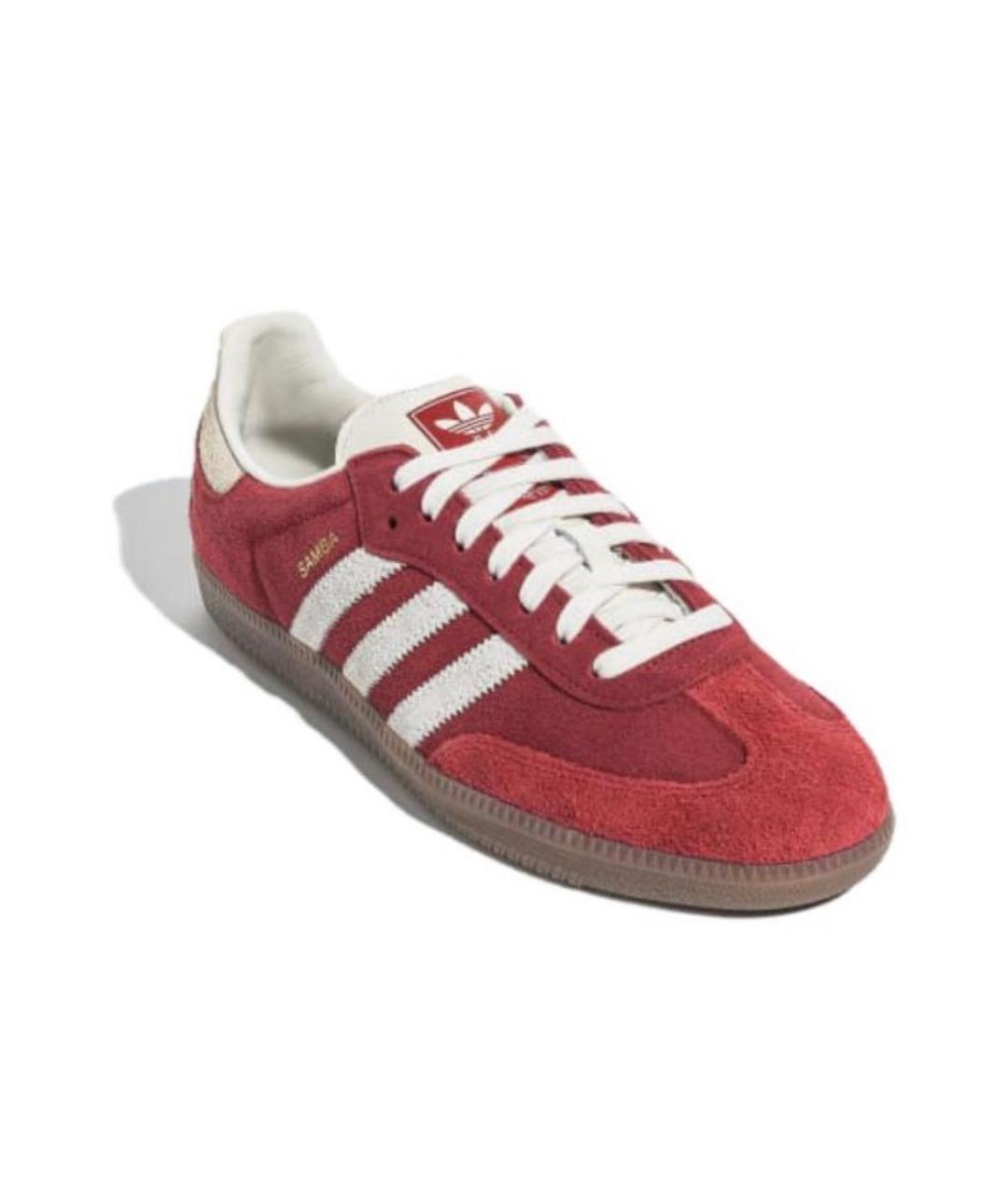 ADIDAS Красные кожаные кроссовки, фото 2