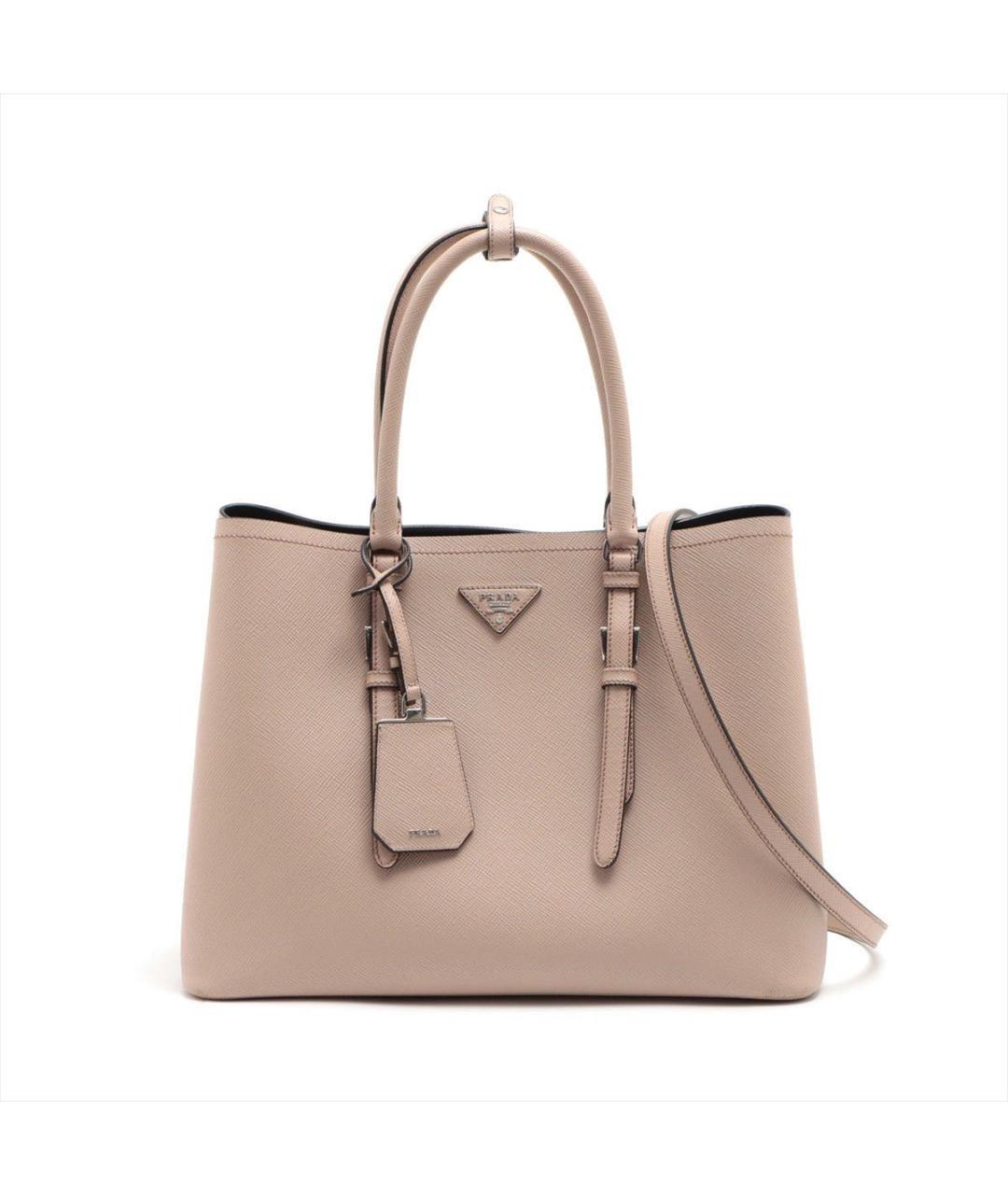 PRADA Бежевая кожаная сумка тоут, фото 1