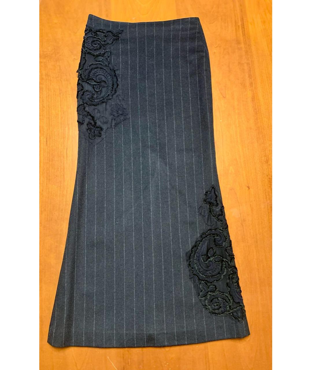 CAVALLI CLASS Черный шерстяной костюм с юбками, фото 2
