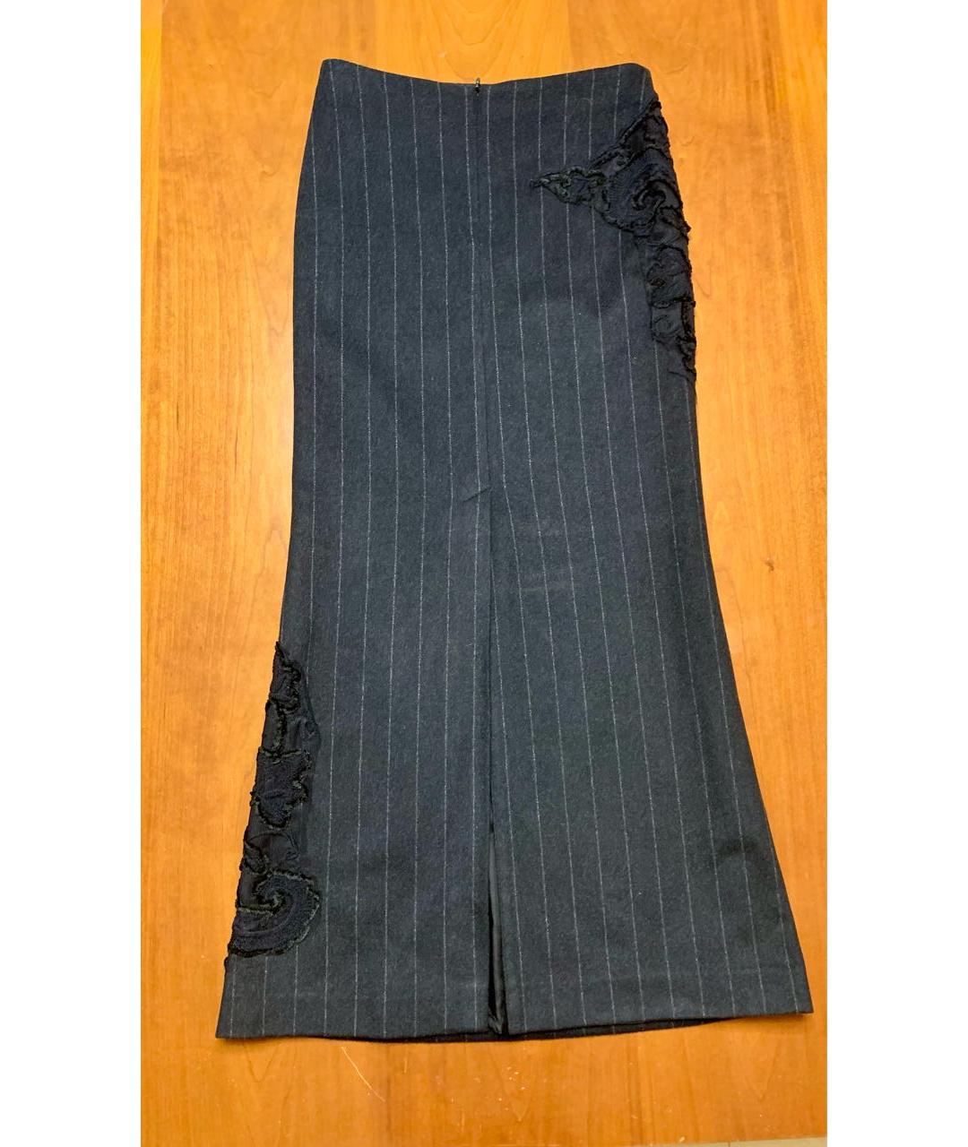 CAVALLI CLASS Черный шерстяной костюм с юбками, фото 4