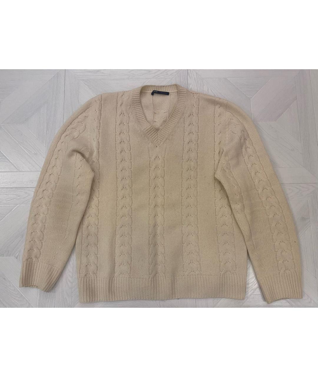 PAL ZILERI Белый кашемировый джемпер / свитер, фото 5