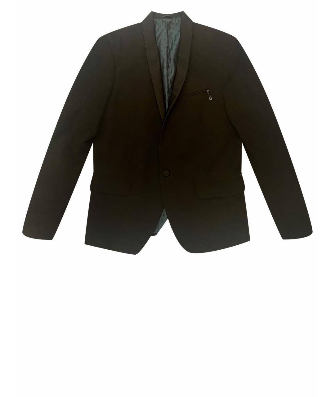 DIESEL Черный полиэстеровый пиджак, фото 1