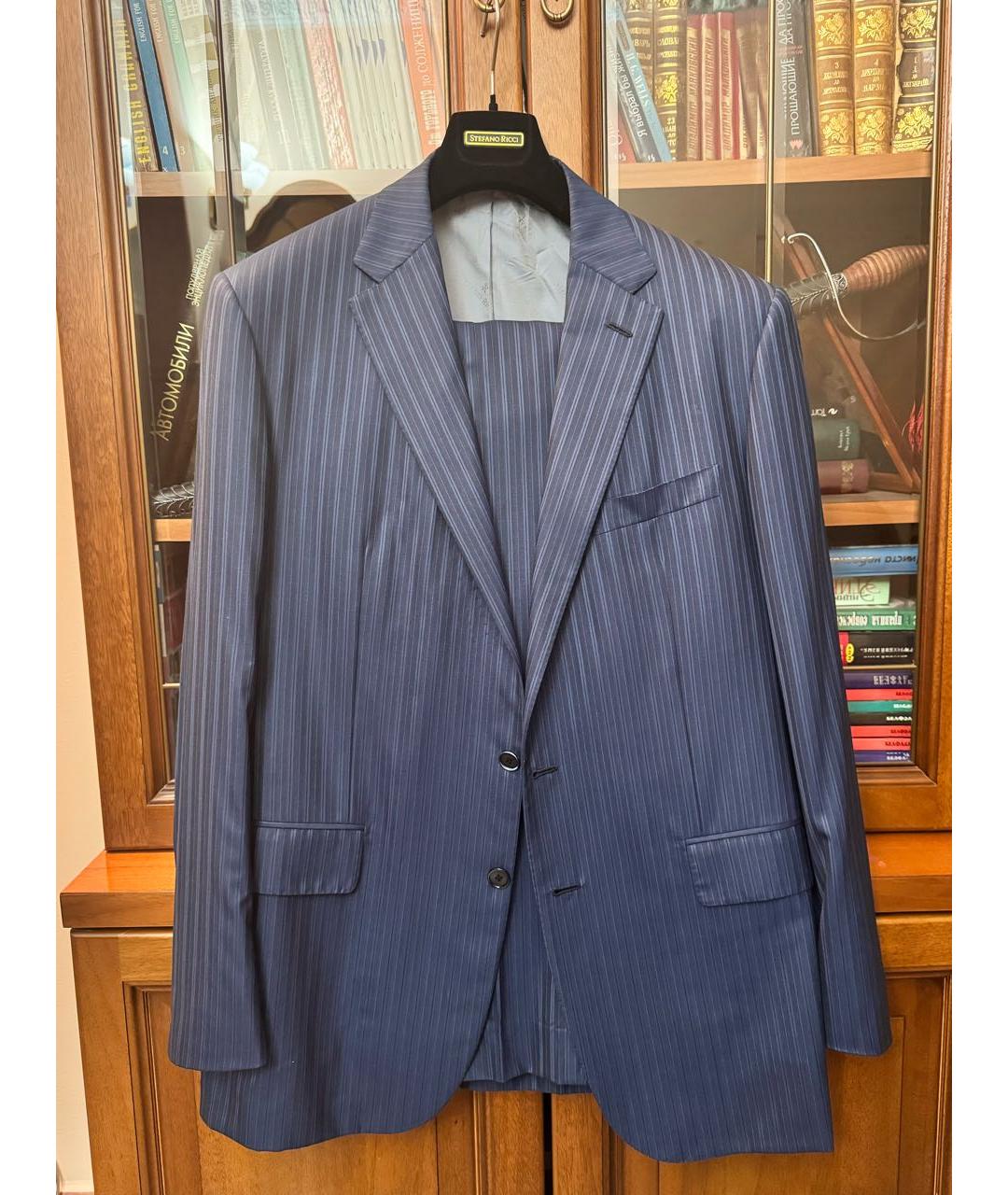 STEFANO RICCI Синий классический костюм, фото 9